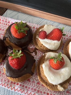 Vegan gluten free donuts   at Happy Zoe Vegan Bakery in Brooklyn