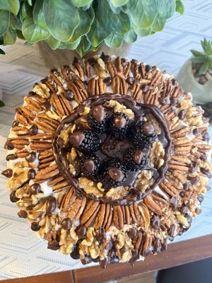 Vegan special edition German pecan walnut cake   at Happy Zoe Vegan Bakery in Brooklyn