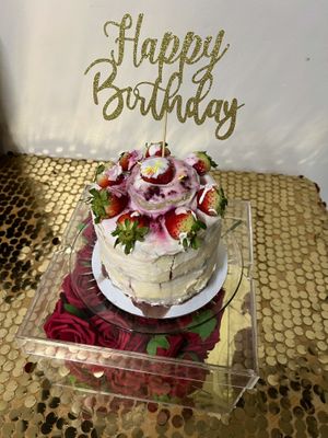 Strawberry Vanilla VEGAN Cakee  at Happy Zoe Vegan Bakery in Brooklyn