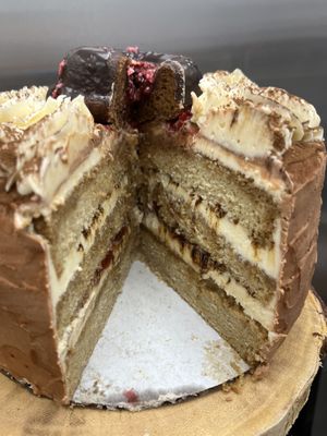 Vegan tiramisu cake   at Happy Zoe Vegan Bakery in Brooklyn