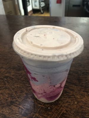 Raw vegan spirulina dragonfruit banana whip   at Happy Zoe Vegan Bakery in Brooklyn