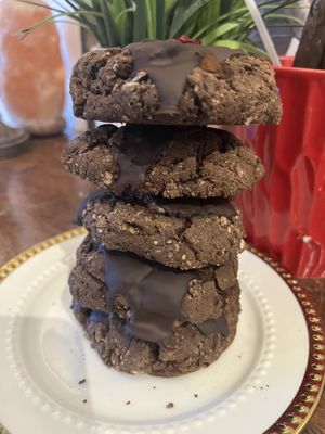 Vegan gluten free dark chocolate cookies   at Happy Zoe Vegan Bakery in Brooklyn
