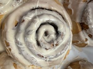 Vegan cinnamon rolls   at Happy Zoe Vegan Bakery in Brooklyn