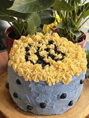 Vegan blueberry cake   at Happy Zoe Vegan Bakery in Brooklyn