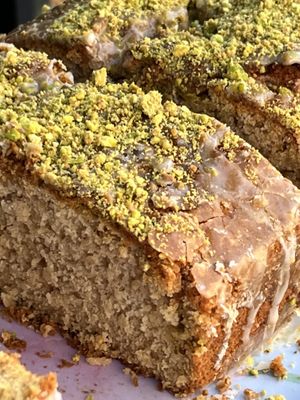 Vegan gluten free pistachio bread   at Happy Zoe Vegan Bakery in Brooklyn