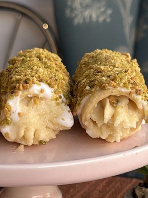 Vegan cannoli   at Happy Zoe Vegan Bakery in Brooklyn