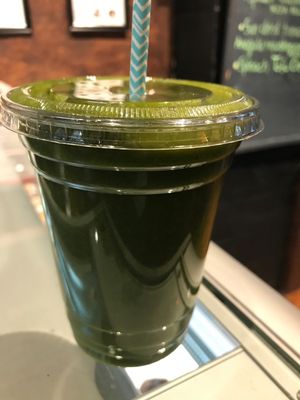 Vegan green power smoothie  at Happy Zoe Vegan Bakery in Brooklyn