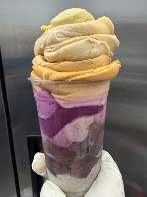 Raw vegan blueberry mango whip   at Happy Zoe Vegan Bakery in Brooklyn
