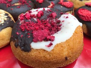 Vegan gluten free donuts at Happy Zoe Vegan Bakery in Brooklyn