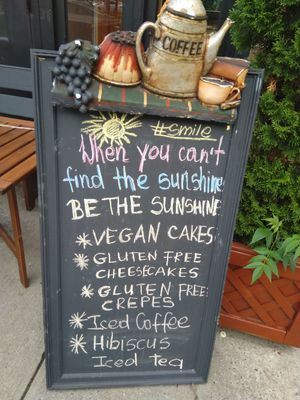 Be the sunshine! at Happy Zoe Vegan Bakery in Brooklyn