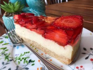 Vegan Cheesecake  at Happy Zoe Vegan Bakery in Brooklyn