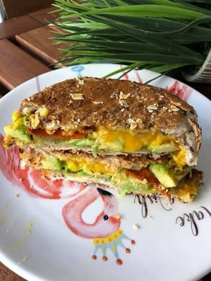 Vegan Panini at Happy Zoe Vegan Bakery in Brooklyn