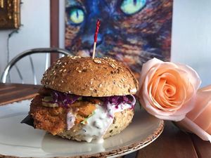 Vegan  Sandwich  at Happy Zoe Vegan Bakery in Brooklyn