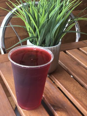 Unsweetened Iced Teas -ice cold  at Happy Zoe Vegan Bakery in Brooklyn