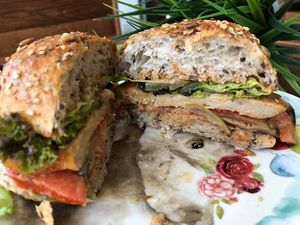 Vegan Power Sandwich- all vegan and cruelty free  at Happy Zoe Vegan Bakery in Brooklyn