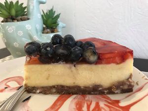 Vegan Gluten Free Cheesecake
Order yours today:
Email; Happyzoeveganbakery@gmail.com at Happy Zoe Vegan Bakery in Brooklyn
