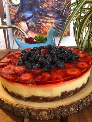Vegan Gluten Free Cheesecake
Order yours today:
Email; Happyzoeveganbakery@gmail.com at Happy Zoe Vegan Bakery in Brooklyn