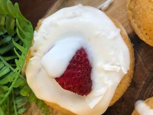 Vegan gluten free donuts , order yours for a party !
Email us: happyzoeveganbakery@gmail.com at Happy Zoe Vegan Bakery in Brooklyn