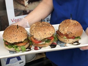Vegan sandwiches  at Happy Zoe Vegan Bakery in Brooklyn