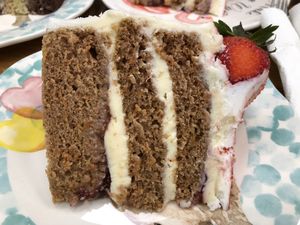 Vegan carrot cake  at Happy Zoe Vegan Bakery in Brooklyn