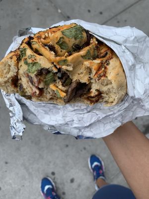 Mushroom Pizza Roll at Happy Zoe Vegan Bakery in Brooklyn