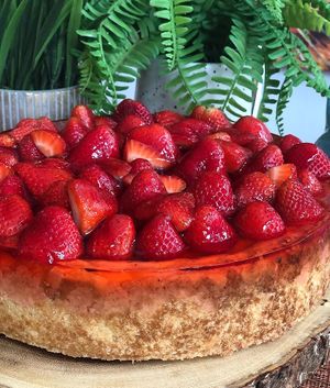 Vegan cheesecake at Happy Zoe Vegan Bakery in Brooklyn