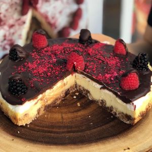 Vegan Gluten Free Cheesecake  at Happy Zoe Vegan Bakery in Brooklyn