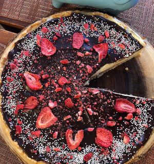 Vegan Gluten Free Cheesecake  at Happy Zoe Vegan Bakery in Brooklyn