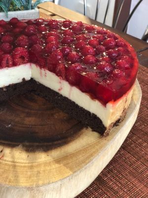 Vegan gluten free cheesecake  at Happy Zoe Vegan Bakery in Brooklyn