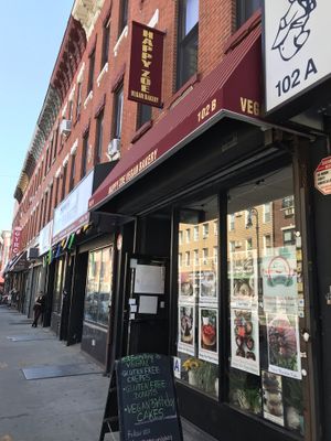 Outside streetview :) at Happy Zoe Vegan Bakery in Brooklyn