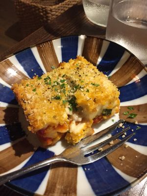 Vegan lasagna  at Pettirosso in Kyoto