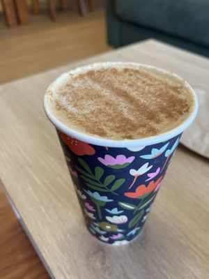Pumpkin spiced latte with coffee   at Lucky Cat Cafe in Annerley
