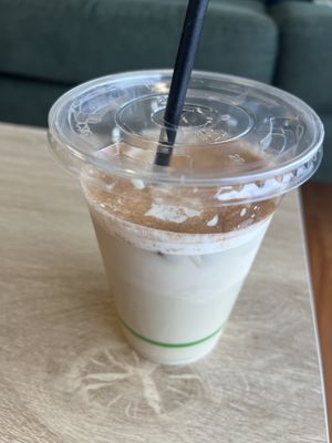Iced pumpkin latte   at Lucky Cat Cafe in Annerley