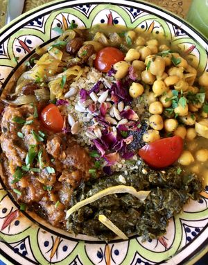 Beautiful Moroccan Buddha Bowl at Comptoir V in North West London