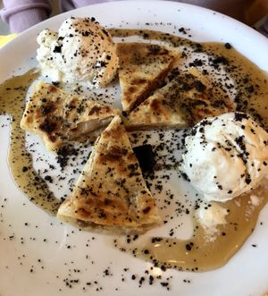 Signature moroccan pancakes at Comptoir V in North West London