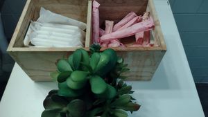 Feminine hygiene products in the bathroom - so thoughtful at Three Carrots - Fountain Square in Indianapolis