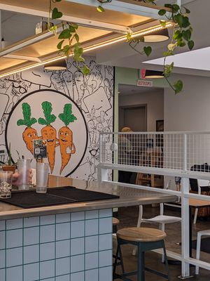 Inside the restaurant at Three Carrots - Fountain Square in Indianapolis