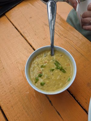 Corn chowder at Three Carrots - Fountain Square in Indianapolis