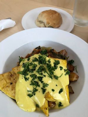 Tofu Benedict Arnold (with biscuit)! at Three Carrots - Fountain Square in Indianapolis