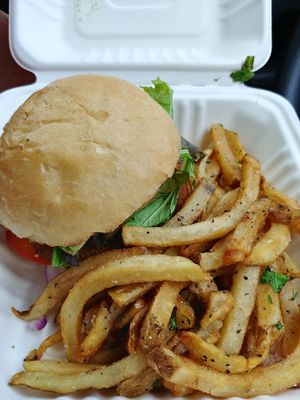 Seitenderloin: I always get this as I'm originally from IN. Not good this time, flavor was off and sauce was sour at Three Carrots - Fountain Square in Indianapolis