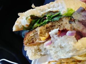 Vegan Tenderloin: Dry, sauces were off and seitan not the right texture. Normally my go to sandwich at Three Carrots - Fountain Square in Indianapolis