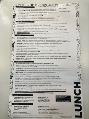 Lunch menu at Three Carrots - Fountain Square in Indianapolis