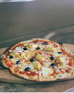 Vegan sourdough pizza - Mediterranean  at Mayse Artisan Bakery in New Territories