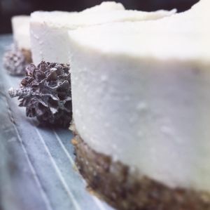 Raw plant-based lime cheesecake :)  at Raw Cakes Copenhagen in Copenhagen