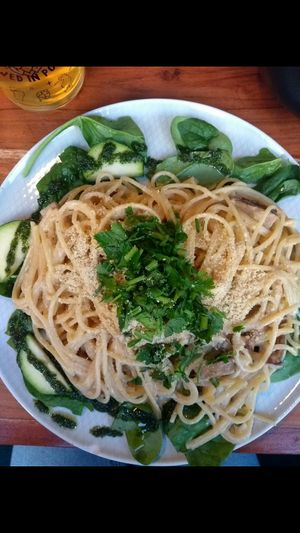 Wegańska Carbonara at Kuchnia PoWolność in Poznan