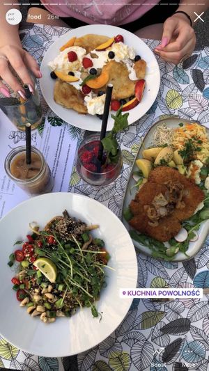 pad thai, traditional polish schabowy and apple crumpets   at Kuchnia PoWolność in Poznan