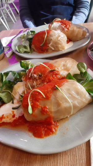 gołąbki / cabbage leaves filled with rice at Kuchnia PoWolność in Poznan