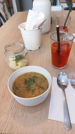 zupa grzybowa / mushroom soup at Kuchnia PoWolność in Poznan