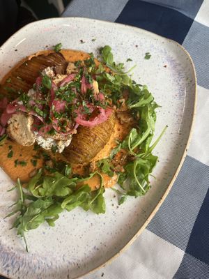 Hasselback potatoes GF  at Kuchnia PoWolność in Poznan
