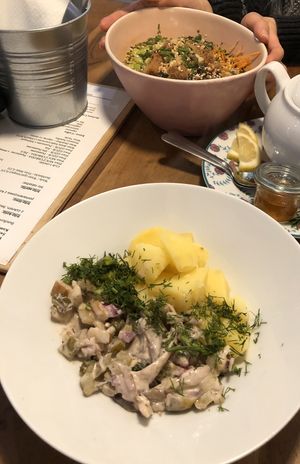 Ramen and the typical Polish dish in veg variant at Kuchnia PoWolność in Poznan